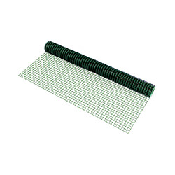 Grillage métallique treillis carré 1 x 5 m vert 1 rouleau [pro.tec]