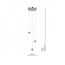 Acheter Luminaire Center Suspension Spl Chrome poli 3 ampoules 9,1cm