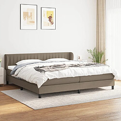 Maison Chic Lit Adulte - Lit simple Lit à sommier tapissier avec matelas moelleux - Meuble de Chambre - Taupe 200x200 cm Tissu -MN47643