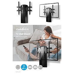 NEDIS Support Mural TV Vertical pour TV 37-60" 20 kg Mouvement vertical ABS / Acier | Noir