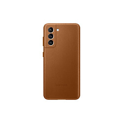 Samsung Coque smartphone EF-VG991LA Coque en cuir S21 Brun pas cher