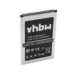 vhbw Batterie 3200mAh pour smartphone Samsung Galaxy Note 3, Galaxy Note 3 LTE, Galaxy Note III, SC-01F, SCL2, SGH-N075, SM-N900 remplace B800.