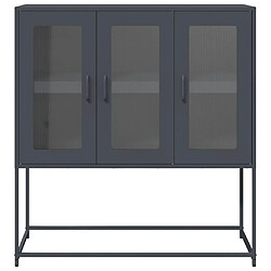 Acheter vidaXL Buffet anthracite 100,5x39x107 cm acier laminé à froid