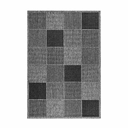 Paris Prix Tapis Effet Damier à Poils Courts Sulawesi Argent 160 x 230 cm