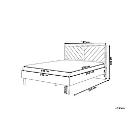 Avis Beliani Lit double en bois foncé 140 x 200 cm MIALET