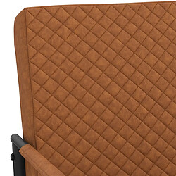 Acheter vidaXL Chaise cantilever Marron mat Similicuir