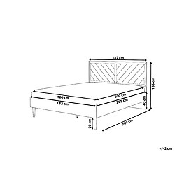 Avis Beliani Lit double 180 x 200 cm bois foncé MIALET