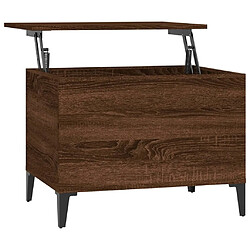 Maison Chic Tabls basse,Table Console pour salon Chêne marron 60x44,5x45 cm Bois d'ingénierie -MN11178