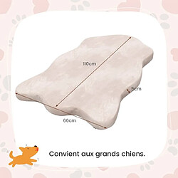 Acheter Helloshop26 Grand lit pour chien en mousse à mémoire avec housse amovible et fond antidérapant coussin orthopédique pour chien 110 x 66 x 5 cm beige 20_0006951