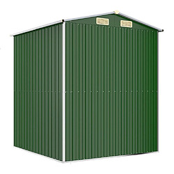 Acheter Helloshop26 Abri de jardin cabane cabanon maison de stockage remise extérieur hangar outils robuste 192 x 191 x 223 cm acier galvanisé vert 02_0022361