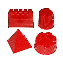 Wewoo 4 PCS Enfants Jouets Éducatifs Castle Moulds Play Sand Tools Rouge