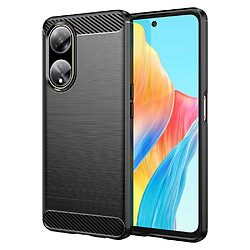 Htdmobiles Coque pour Oppo A98 5G - housse etui silicone gel carbone + verre trempe - NOIR