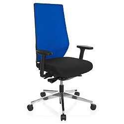 Chaise de bureau / Chaise pivotante PRO-TEC 700 tissu noir/bleu hjh OFFICE