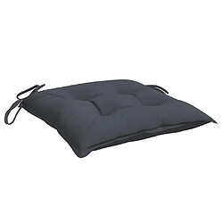 Avis vidaXL Coussins de chaise lot de 2 anthracite 50x50x7 cm tissu oxford