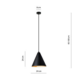 Avis EPIKASA Suspension Rebel, Noir, Acier, 23,5x100x24 cm