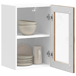 Acheter vidaXL Armoire murale de cuisine avec porte en verre Porto vieux bois