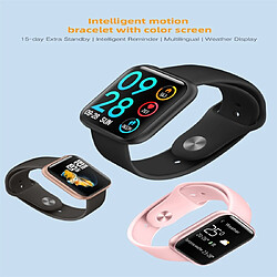 Wewoo Bracelet connecté P80 Écran couleur IPS de 1,3 pouces Smartwatch IP68 étancheBracelet de montre en métalRappel d'appel de soutien / Surveillance du rythme cardiaque / de la pression artérielle / sommeil / Rappel de la sédentarité Noir