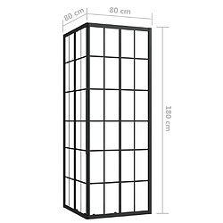 vidaXL Cabine de douche ESG 80x80x180 cm pas cher