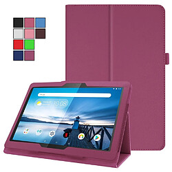 Etui en PU support de litchi violet pour votre Lenovo Tab M10 TB-X605F