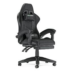 Fauteuil gamer- BIGZZIA Siège de bureau Réglable - Chaise gaming avec Appui-tête et Support lombaire, 136kg, Noir