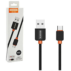 USB CABLE TYP-C 2A BLACK SOMOSTEL 2000mAh QUICK CHARGER 1M POWERLINE SMS-BP03