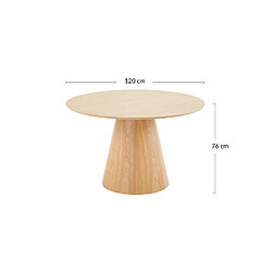 Acheter Lisa Design Toledo - table à manger ronde - bois - 120 cm - 4 à 6 personnes