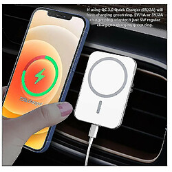 Avis Chrono Chargeur sans fil magnétique pour voiture compatible avec iPhone 12/iPhone 13/13 Pro/12 Pro/Pro Max/Mini, support de téléphone magnétique support de chargeur sans fil pour voiture à chargement rapide 15W Support Mag Safe Case (Blanc)