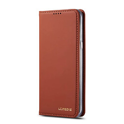 Wewoo Housse Coque Pour Galaxy S8 LC.IMEEKE LC-002 Series Skin Hand Feeling PU + TPU en cuir à rabat horizontal avec support et fente carte et portefeuille marron