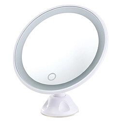 Sichler Beauty & Wellness Miroir cosmétique à éclairage LED et grossissement 5x - À ventouse