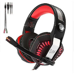 Avis Universal Ecouteurs jeux informatiques eSports avec microphone (rouge)