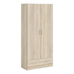 But Armoire 2 portes L.80 cm SPACE imitation chêne