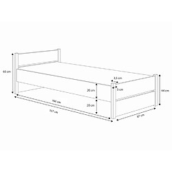 Avis Mpc Lit simple avec matelas 160 x 80