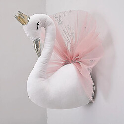 Universal Crown Swan Mur Mur Mur en peluche suspendu Animaux en peluche Swan (ailes roses)