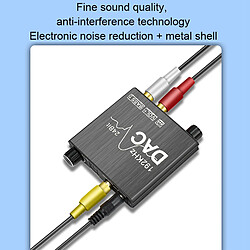 192KHz Numérique à Analogique Audio Converter, Réglage Du Volume, numérique Optique Coaxial à Analogique Stéréo L/R RCA et 3.5mm Jack Convertisseur