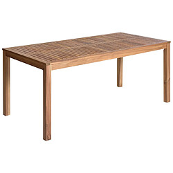 Beliani Table de jardin en bois d'acacia certifié 180 x 90 cm clair OMBRIANO