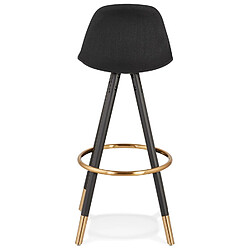 Acheter Alterego Tabouret de bar vintage 'GATO' en tissu et bois noir