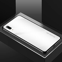 Wewoo Coque Pour Huawei Enjoy 9 Plus / Y9 2019 étui de protection en verre dégradé de texture blanc