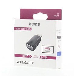 HAMA Adaptateur vidéo, fiche mâle HDMI - fiche femelle VGA, Full-HD 1080p