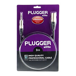 Câble XLR mâle 3b - Jack mâle stéréo 3m Elite Plugger