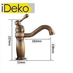 Acheter iDeko®Robinet Mitigeur lavabo salle de bain en Laiton rotation à 360 degrés Style Japonais rétro cuivre avec Flexible