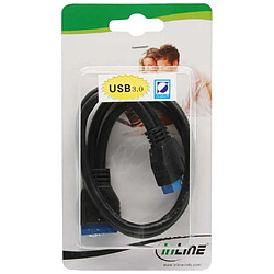 Barrette interne InLine® USB 3.0 Extension mâle vers femelle 0,35m