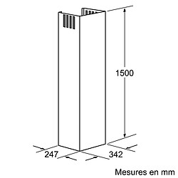 Rallonge cheminée de hotte 150cm inox - z5916n1 - NEFF