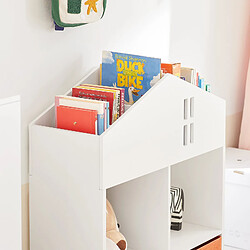 Acheter SoBuy KMB49-W Meuble de Rangement pour Livres et Jouets pour Enfant, Mini Bibliothèque en Forme de Maison