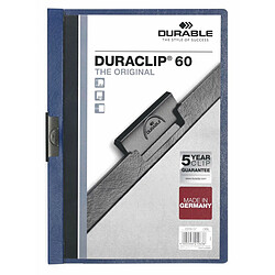 Dossier de Portefeuilles Durable Duraclip 60 Transparent Bleu foncé A4