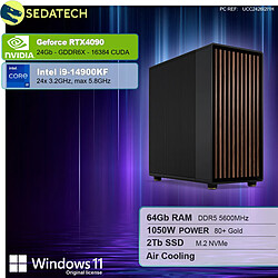 Sedatech Workstation Premium • Intel i9-14900KF • RTX4090 • 64Go DDR5 • 2To SSD M.2 • Windows 11