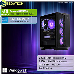 Sedatech PC Gamer • Intel i5-14600KF • RTX4070 • 32Go DDR5 • 2To SSD M.2 • Windows 11