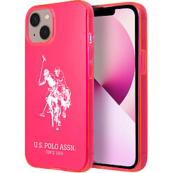 Us Polo U.S Polo Coque pour iPhone 13 Big Horse Antichoc Bords Surélevés Rose