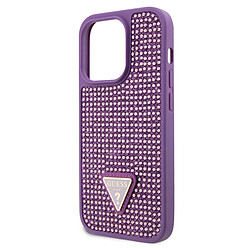 Guess Maroquinerie Guess Coque iPhone 15 Pro Pierres - Violet