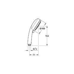 GROHE Douchette 4 jets Vitalio Comfort 100 - Chromé