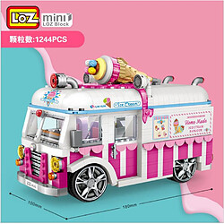 Universal Mini Block City Model Vehicle Racing/Ice Cream Truck/Hot Dog Car Assembly Building Gift Toy Show/Collection | Block (rose)